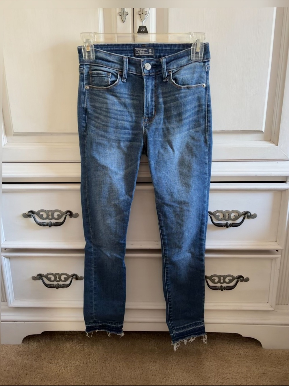 Abercrombie & fitch mid rise super skinny ankle jeans